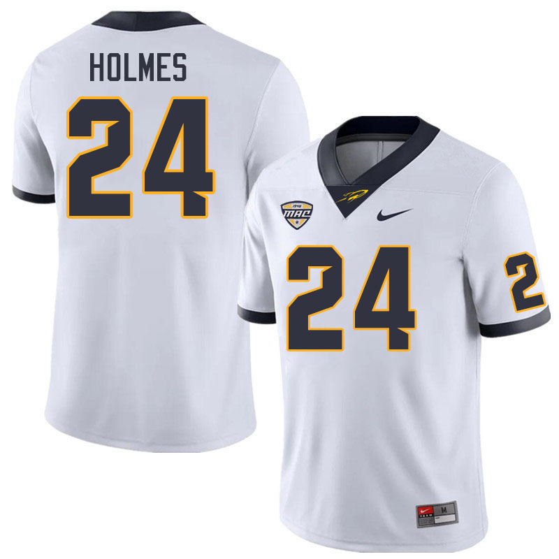 Toledo Rockets #24 Kaden Holmes College Football Jerseys Stitched Sale-White